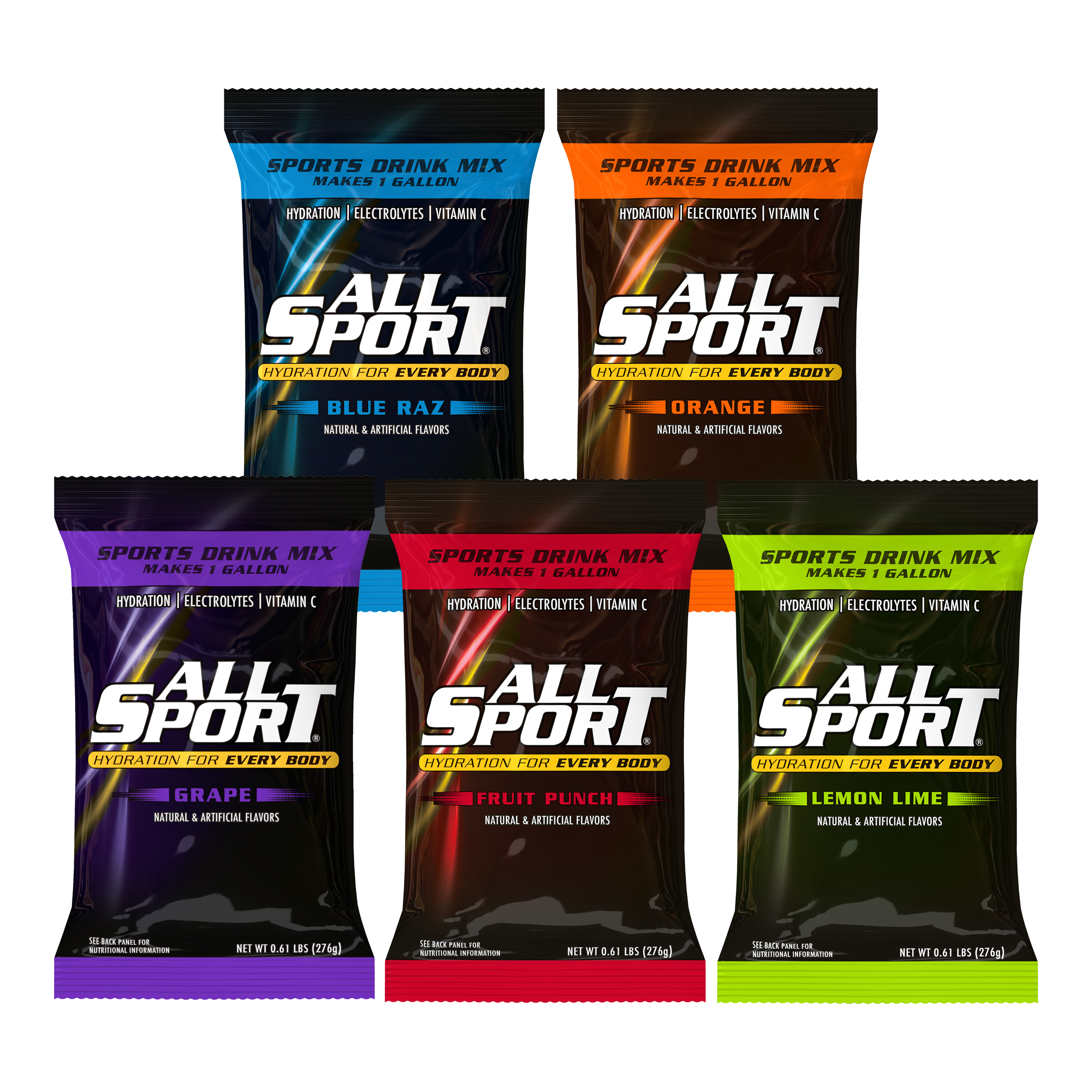All Sport Body Quencher – Drink Mix – Variety Pack – 1 gal