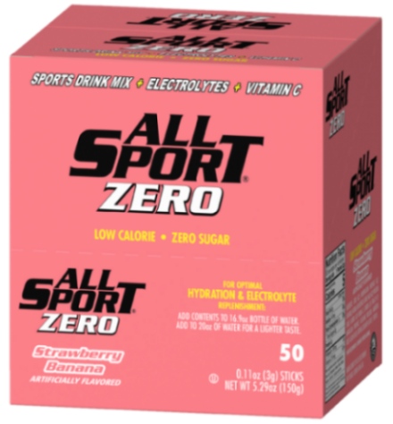 All Sport Zero – Drink Mix – Strawberry Banana – 50ct