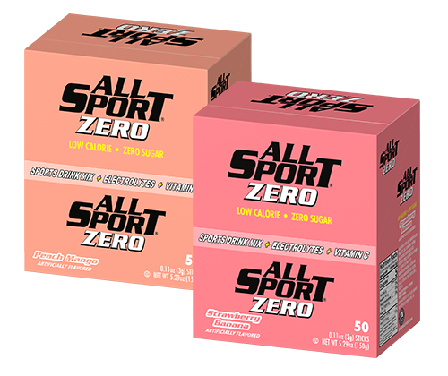 All Sport Zero 50ct – Drink Mix – Variety Case – Peach Mango & Strawberry Banana